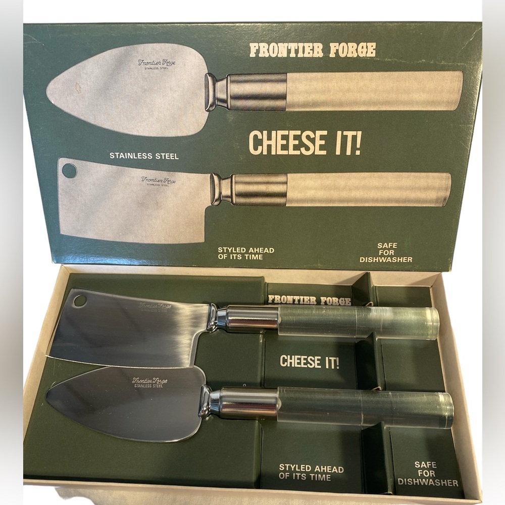Vintage Frontier Forge Cheese Service Set
